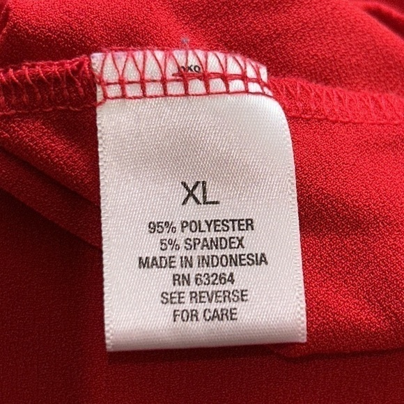 Roz & Ali Short Sleeve Top With Split Sleeve Accents Size XL - Picture 5 of 5